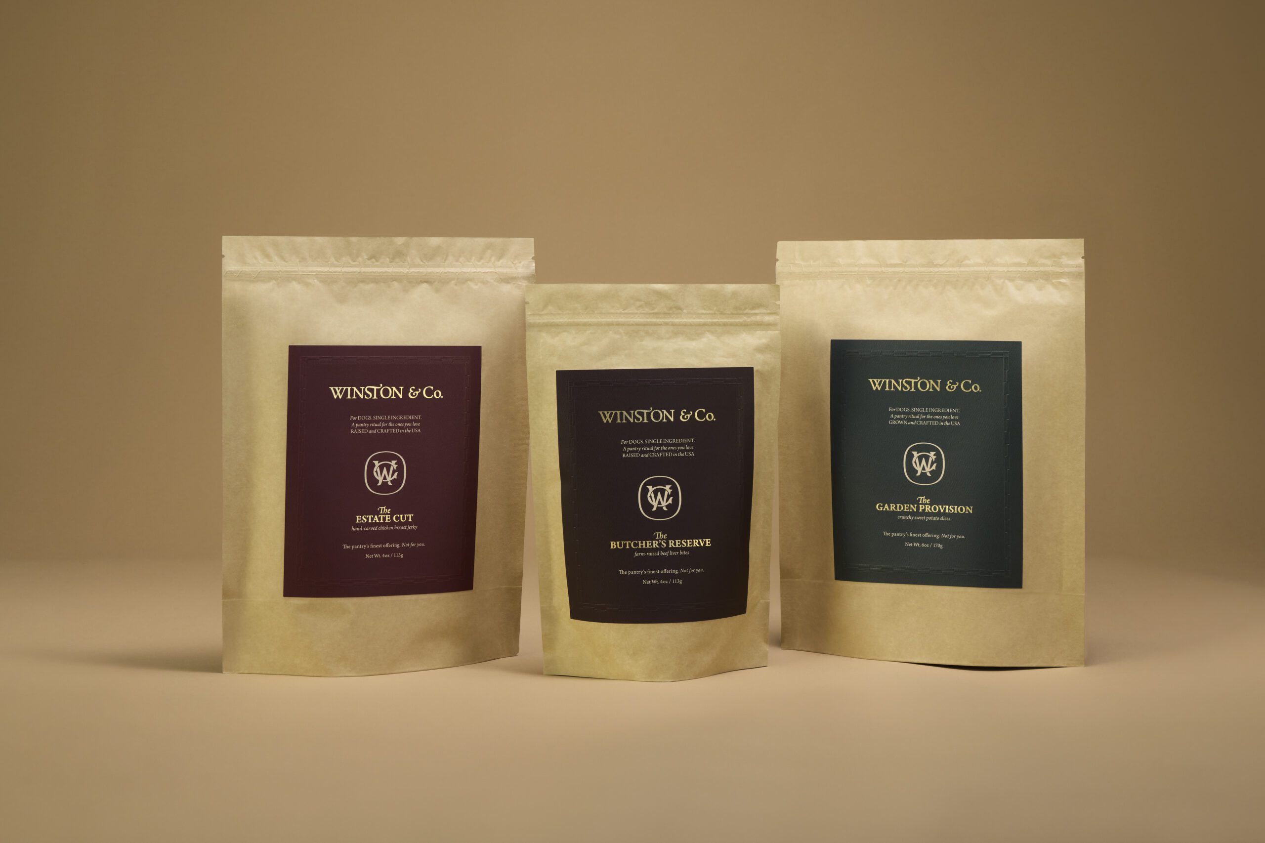 Premium dog treat packaging design